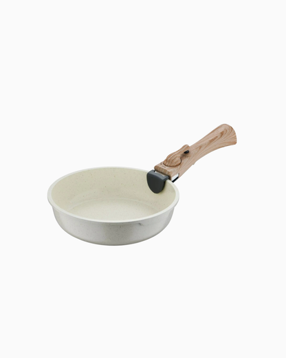 2 Sartenes 22/26cm crema + Mango extraíble