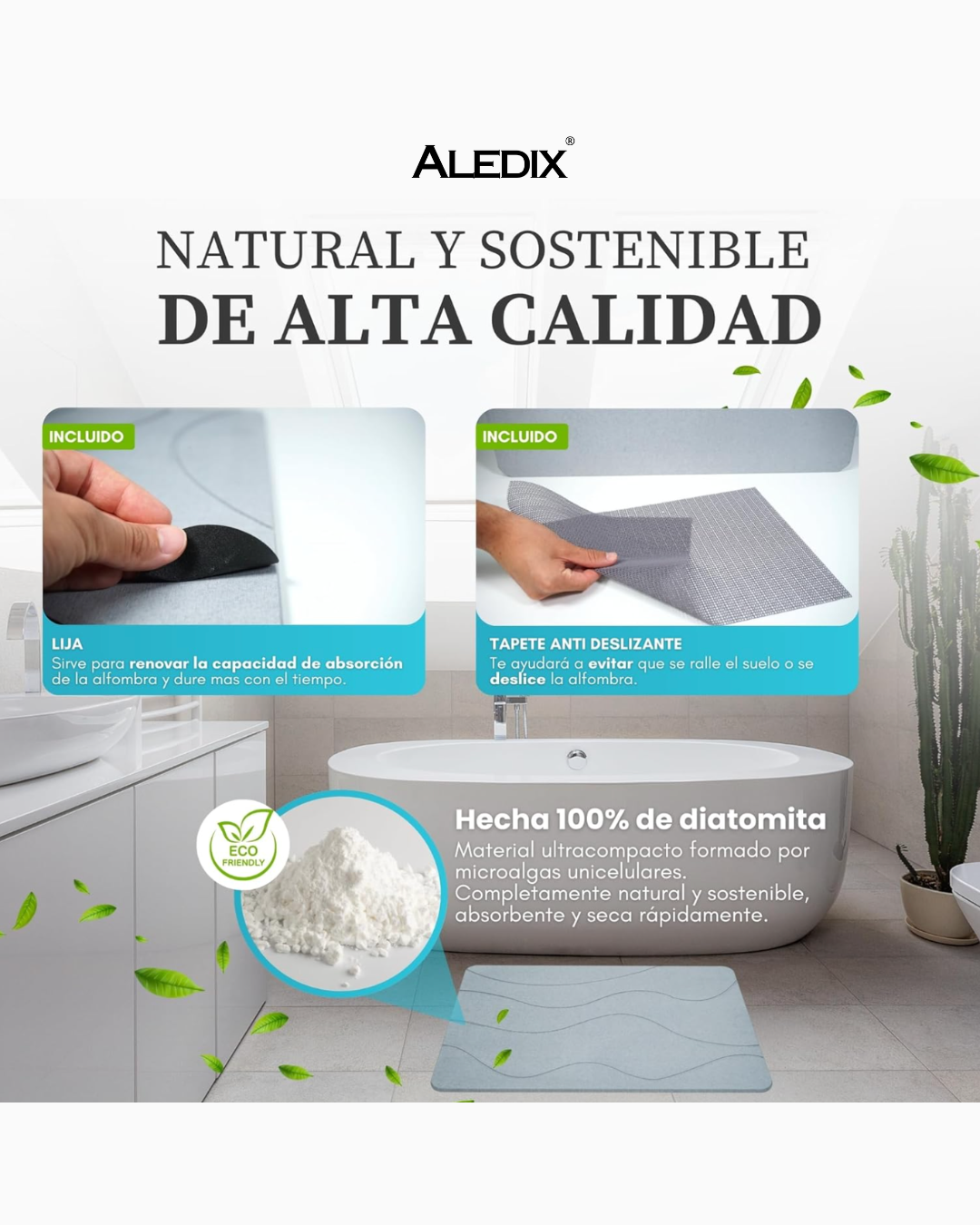 Alfombra Baño de Diatomita de 40x60cm