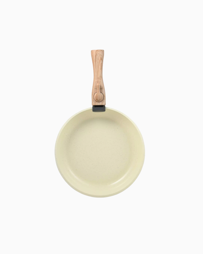 2 Sartenes 22/26cm crema + Mango extraíble